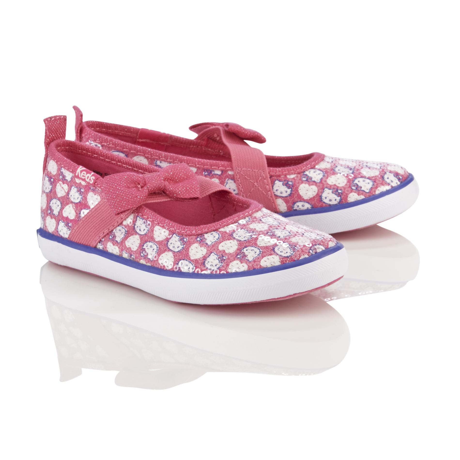 Keds Hello Kitty Toddler Girl's Champion K Mary Jane Pink/Sequined
