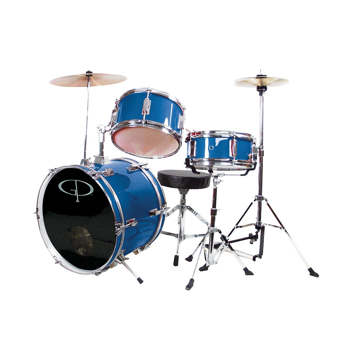 GP50 3-Piece Junior Drum Set With Cymbals and Throne in Metallic Royal Blue