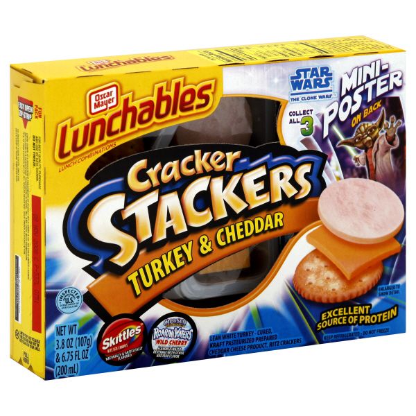 Lunchables Cracker Stackers Lunch Combinations, Turkey & Cheddar , 1 kit [3.8 oz (107 g) & 6.75 fl oz (200 ml)] at Kmart.com
