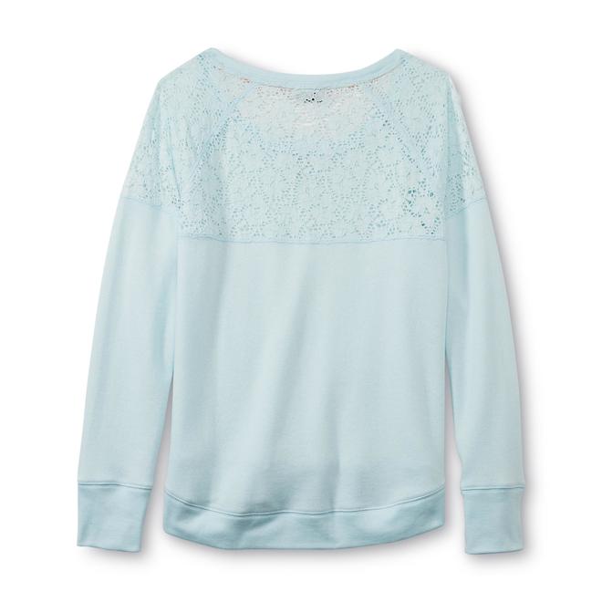 Joe Boxer Women's Lace Panel Sweatshirt