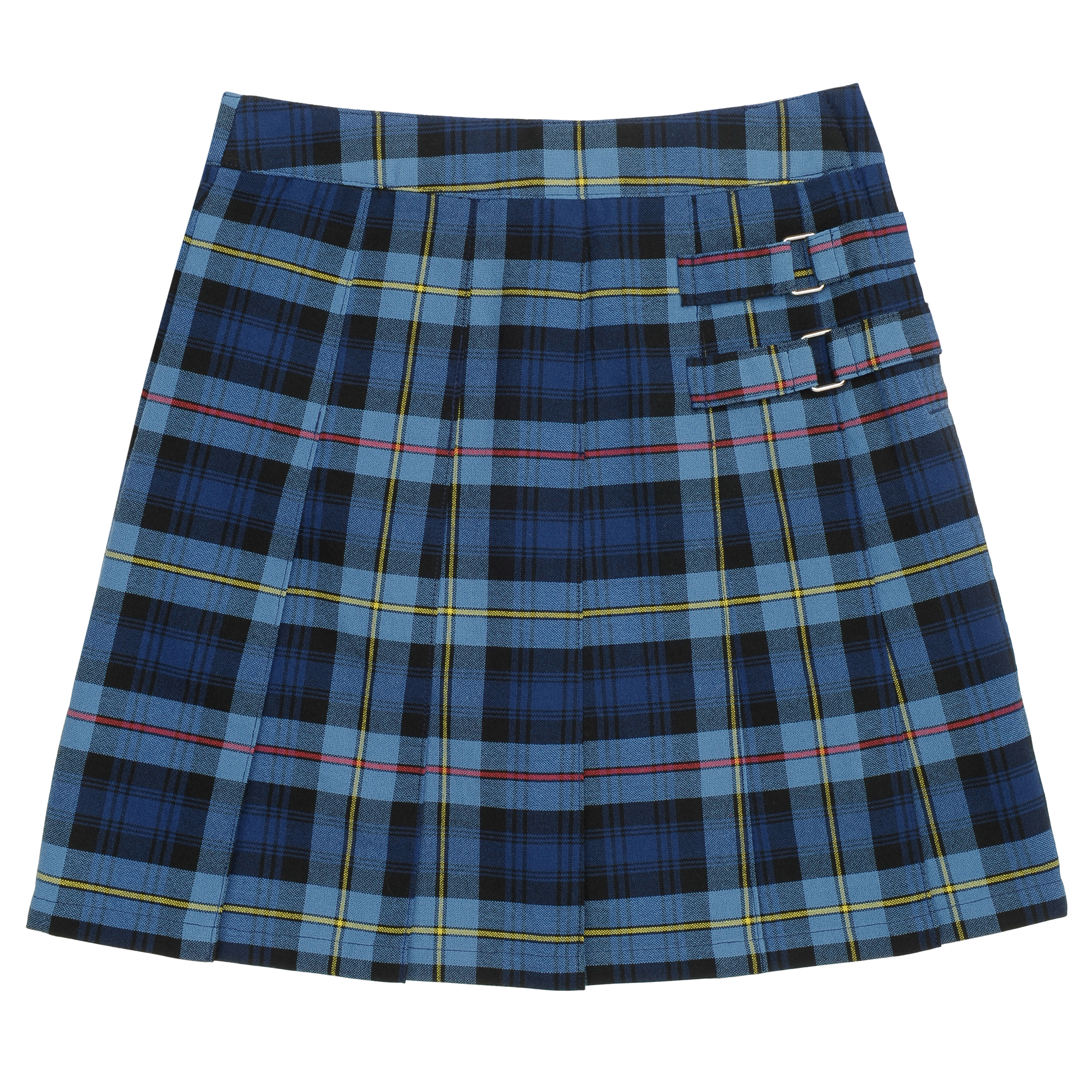 Girls Blue-Red Plaid Two Tab Scooter