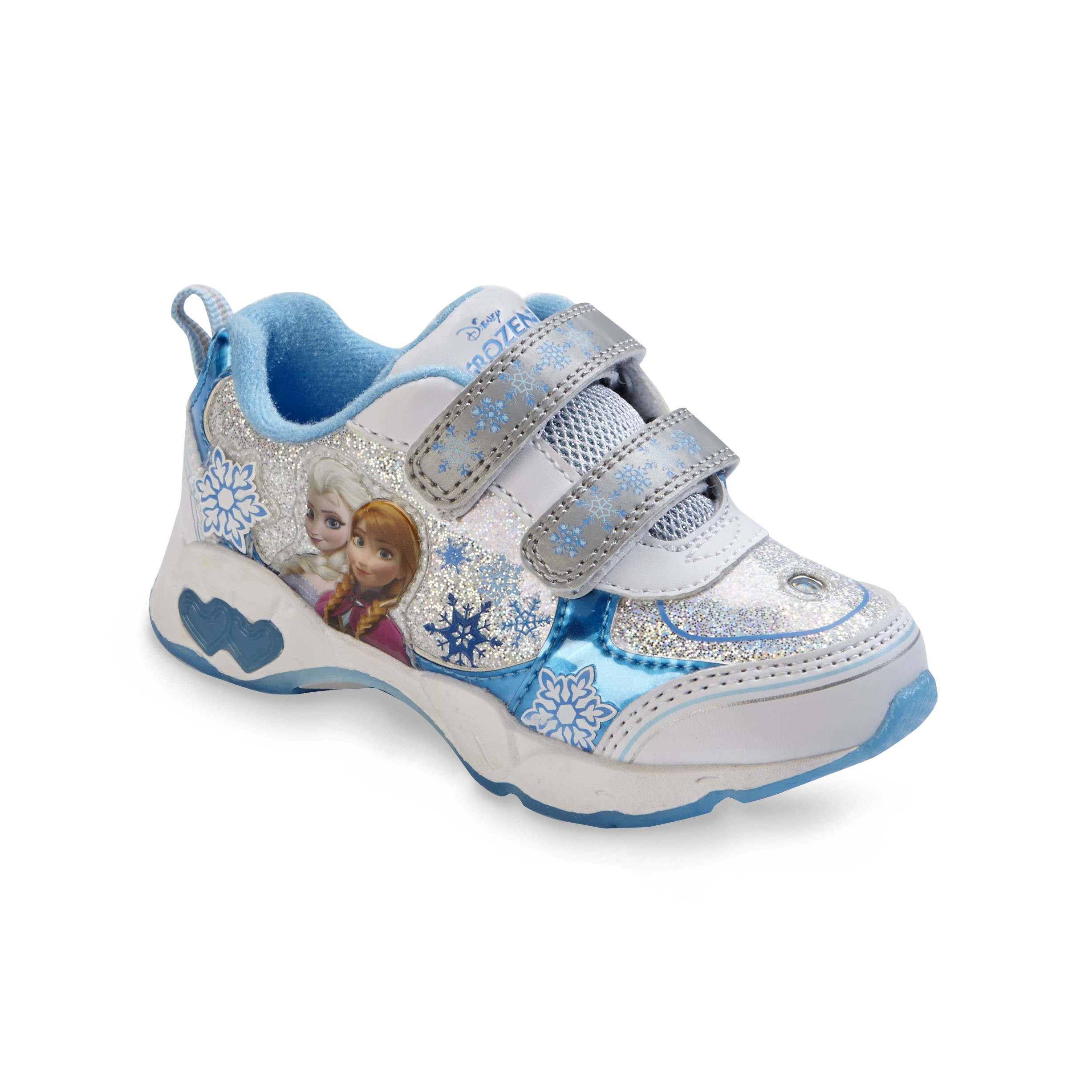 Disney Frozen Toddler Girl's Blue/White LightUp Sneaker