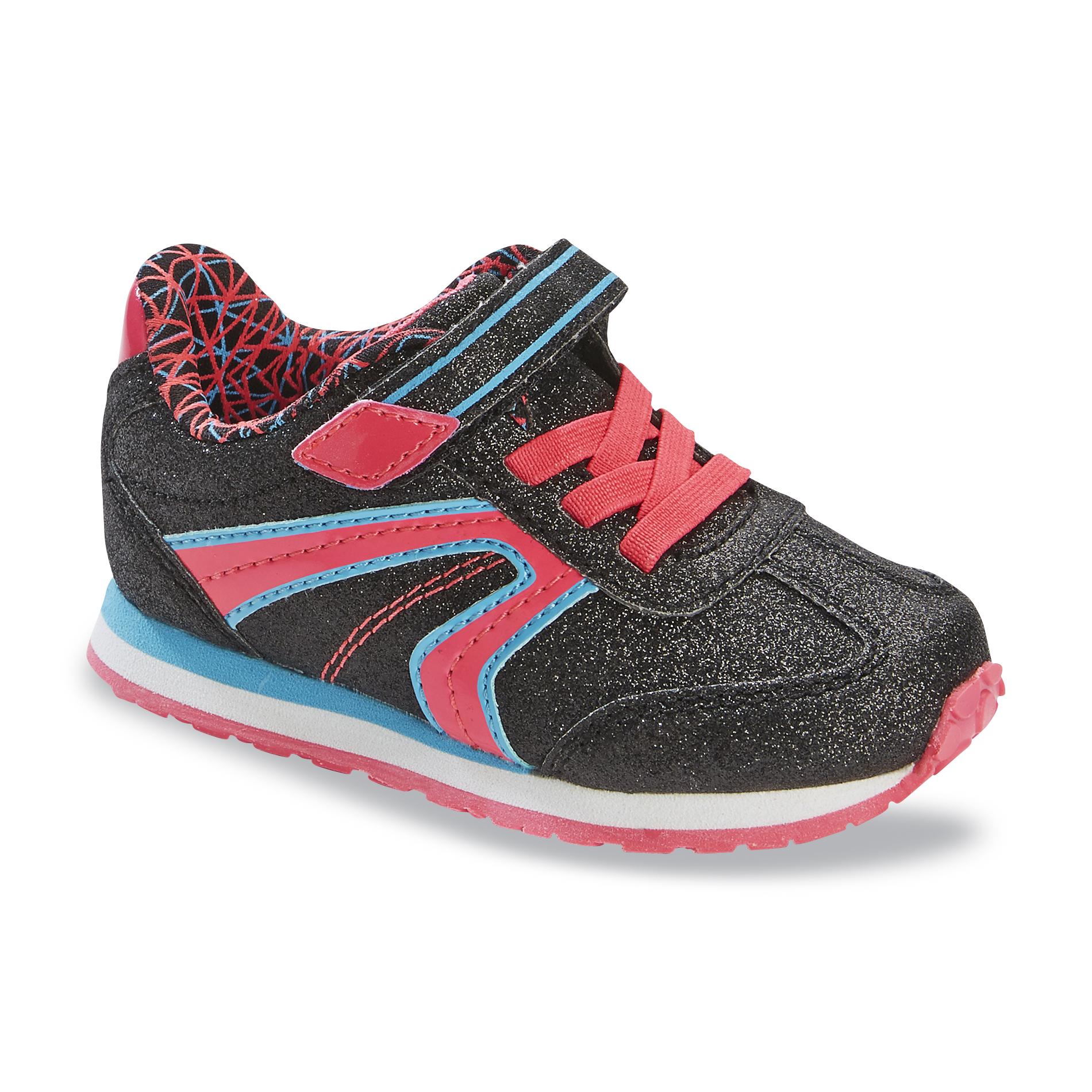 Toddler Girl's Lil Racer Black/Pink/Blue Sneaker