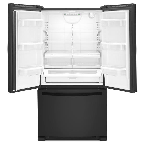 Whirlpool 20 cu. ft. CounterDepth French Door Refrigerator Dispenser Black WRF540CWBB