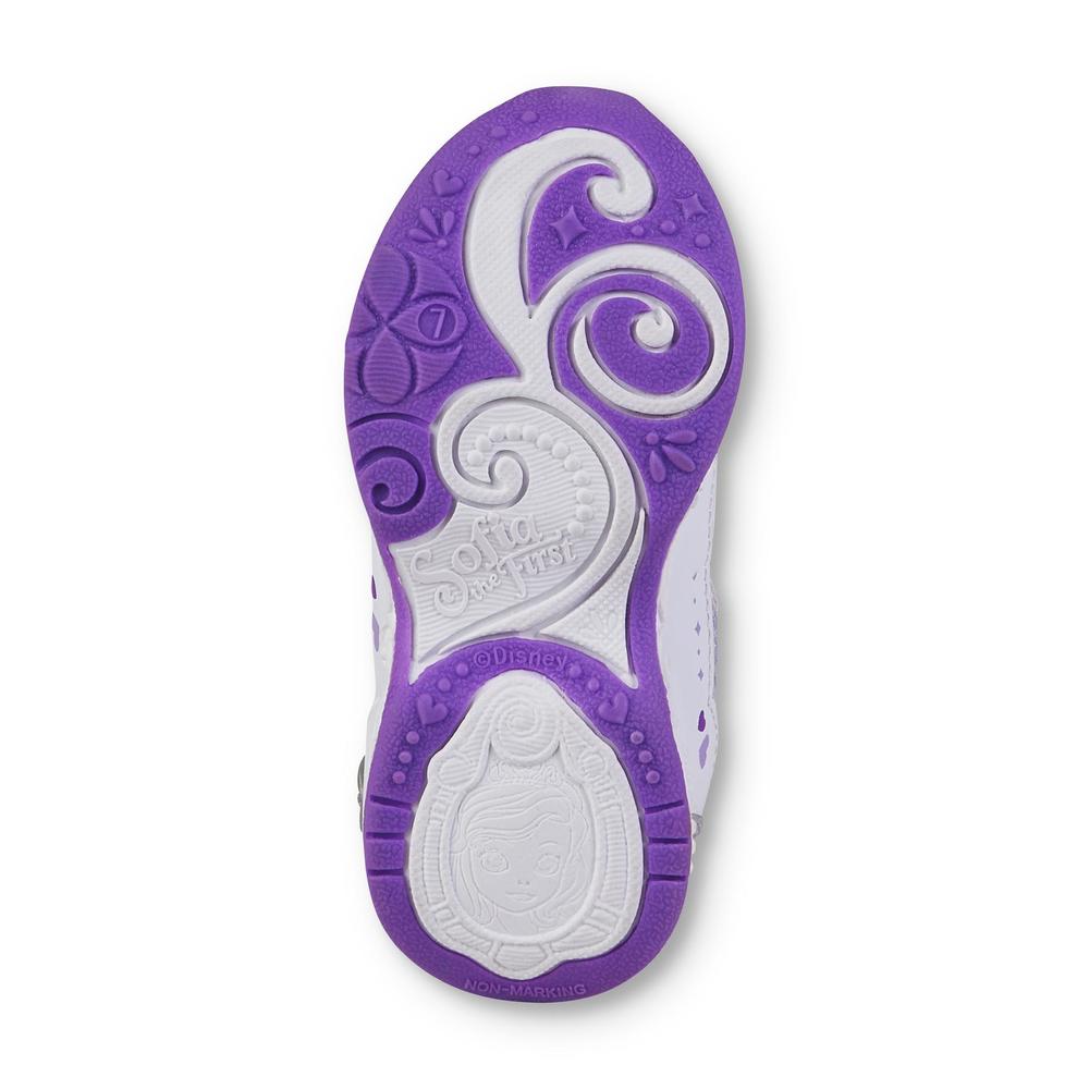 Toddler Girl's Sofia The First White/Purple Light-Up Athletic Shoe