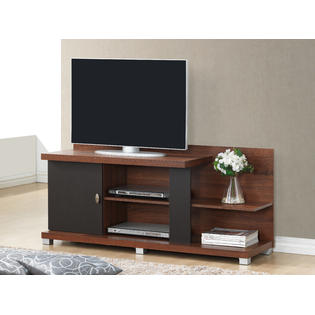  Bella Two-tone TV stand in Espresso and Sonoma Oak Model #TV-011-Oak