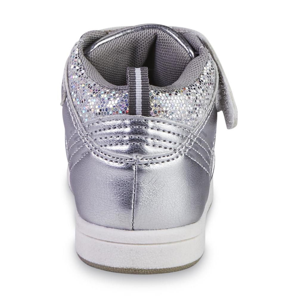 Toddler Girl's Jazzy Silver High-Top Sneaker