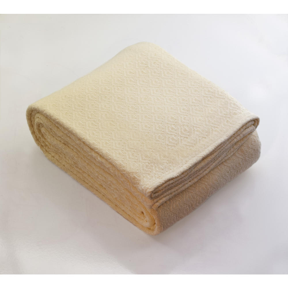 Cotton Ivory Full/Queen Cotton Thermal Blanket