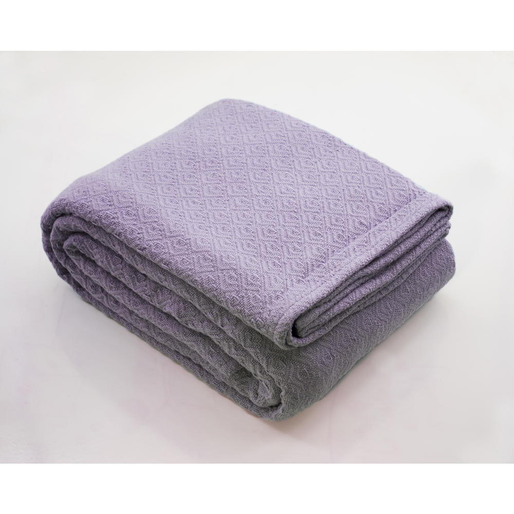 Cotton Light Purple King Cotton Thermal Blanket