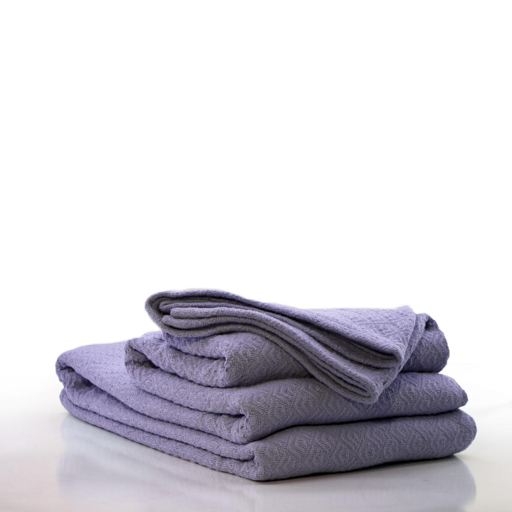 Cotton Light Purple Full/Queen Cotton Thermal Blanket