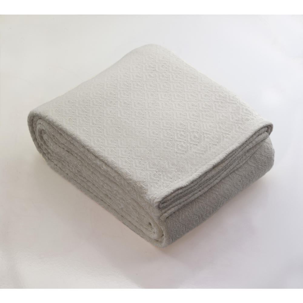 Cotton White Full/Queen Cotton Thermal Blanket