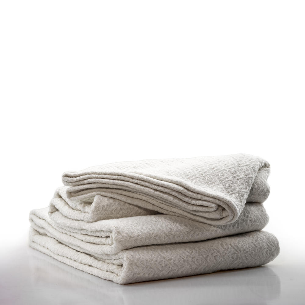 Cotton White Twin Cotton Thermal Blanket