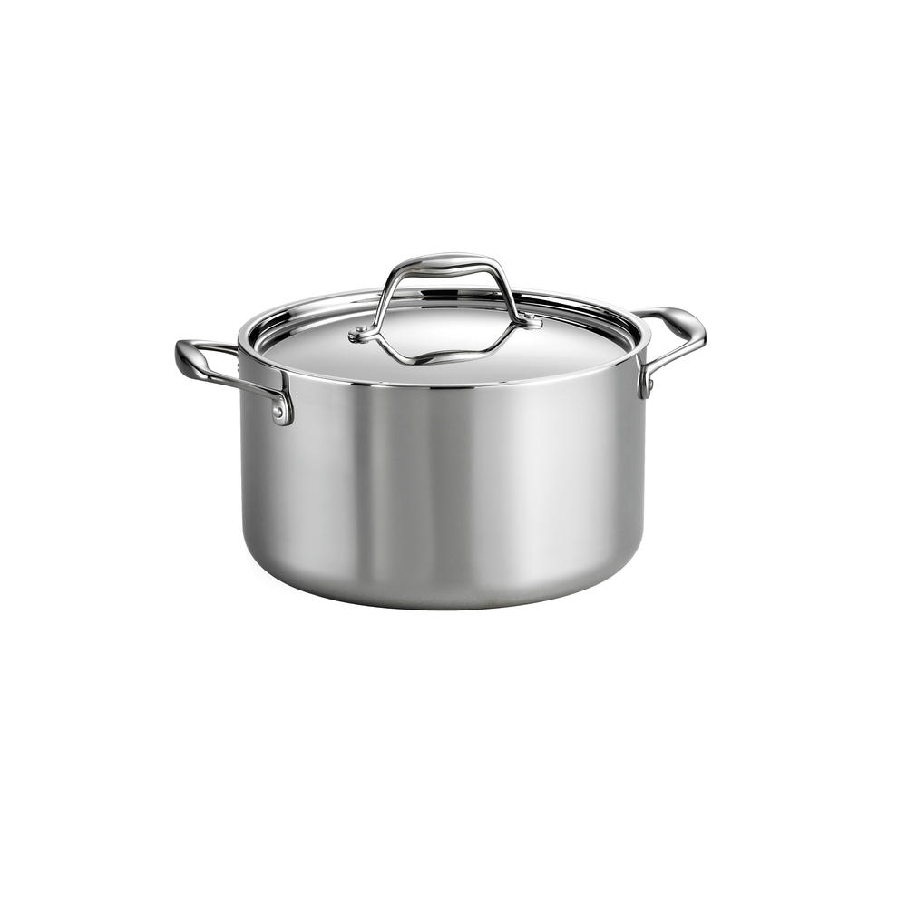 Gourmet -Tri-Ply Clad 18/10 Stainless Steel  Induction-Ready 6 Qt Covered Sauce Pot