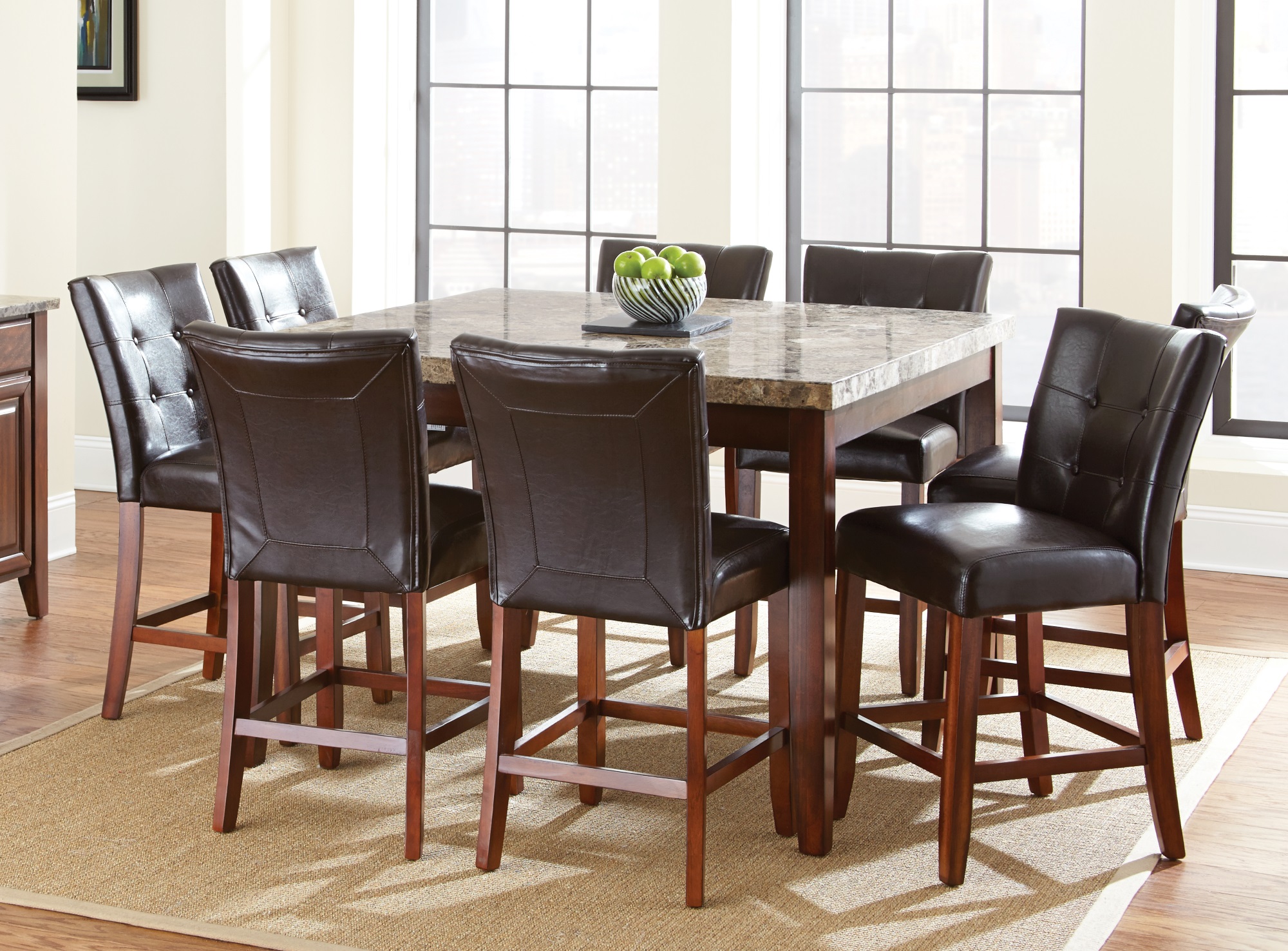 Steve Silver Company Montibello 9Piece Counter Height Dining Set