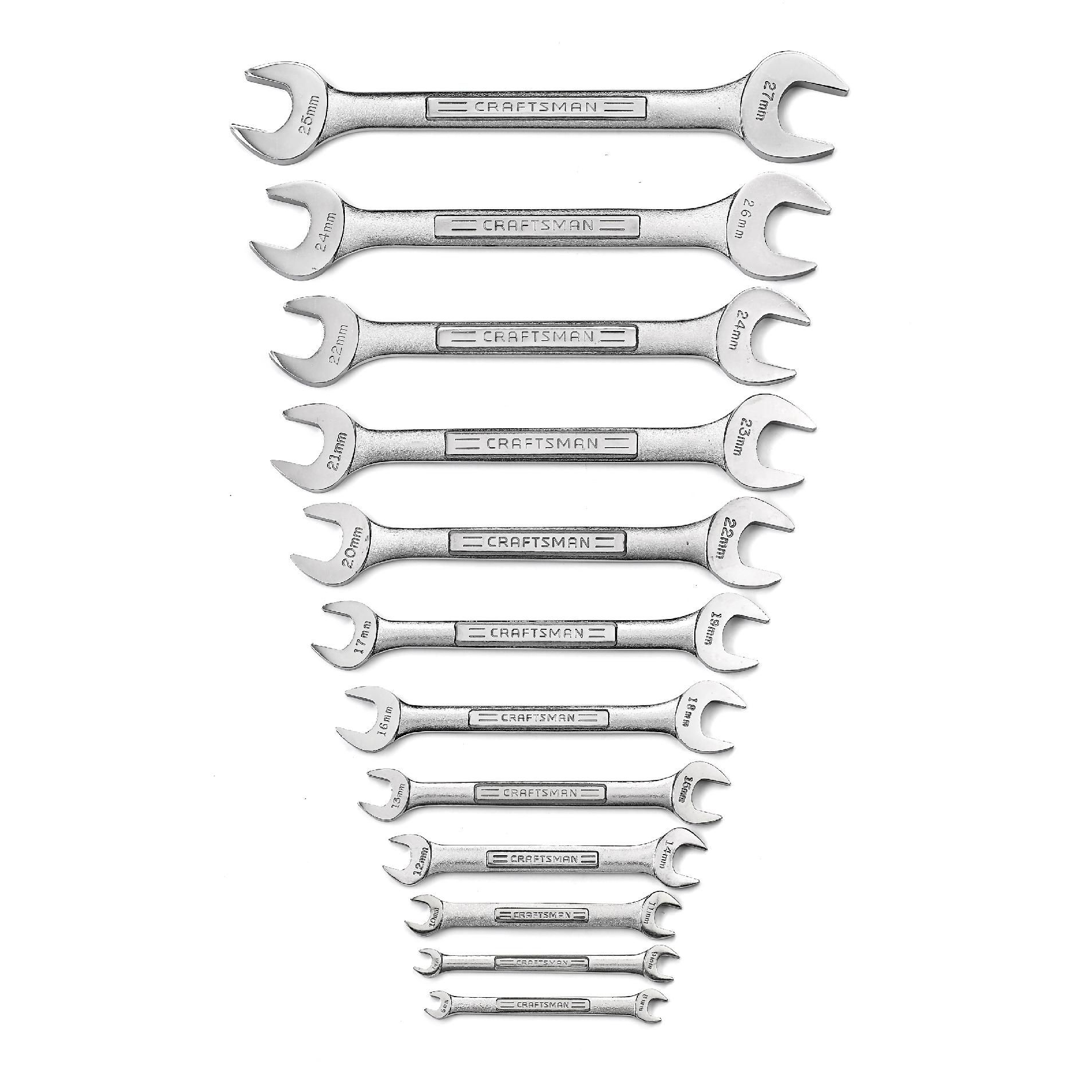 Craftsman 12pc Open End Metric Wrench Set