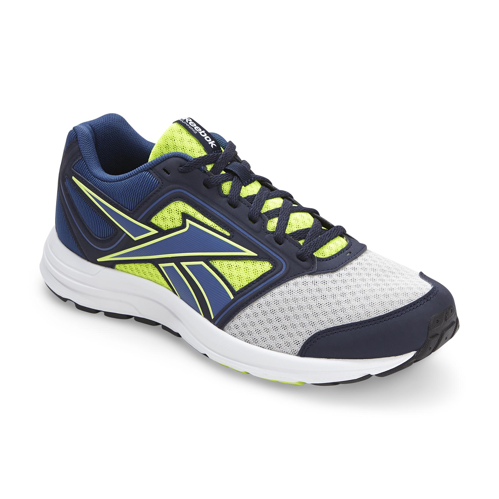 Reebok Men's Zone CushRun Memory Tech Running Athletic Shoe - Silver ... Reebok Men's Zone CushRun Memory Tech Running Athletic Shoe - Silver/Yellow/ Blue