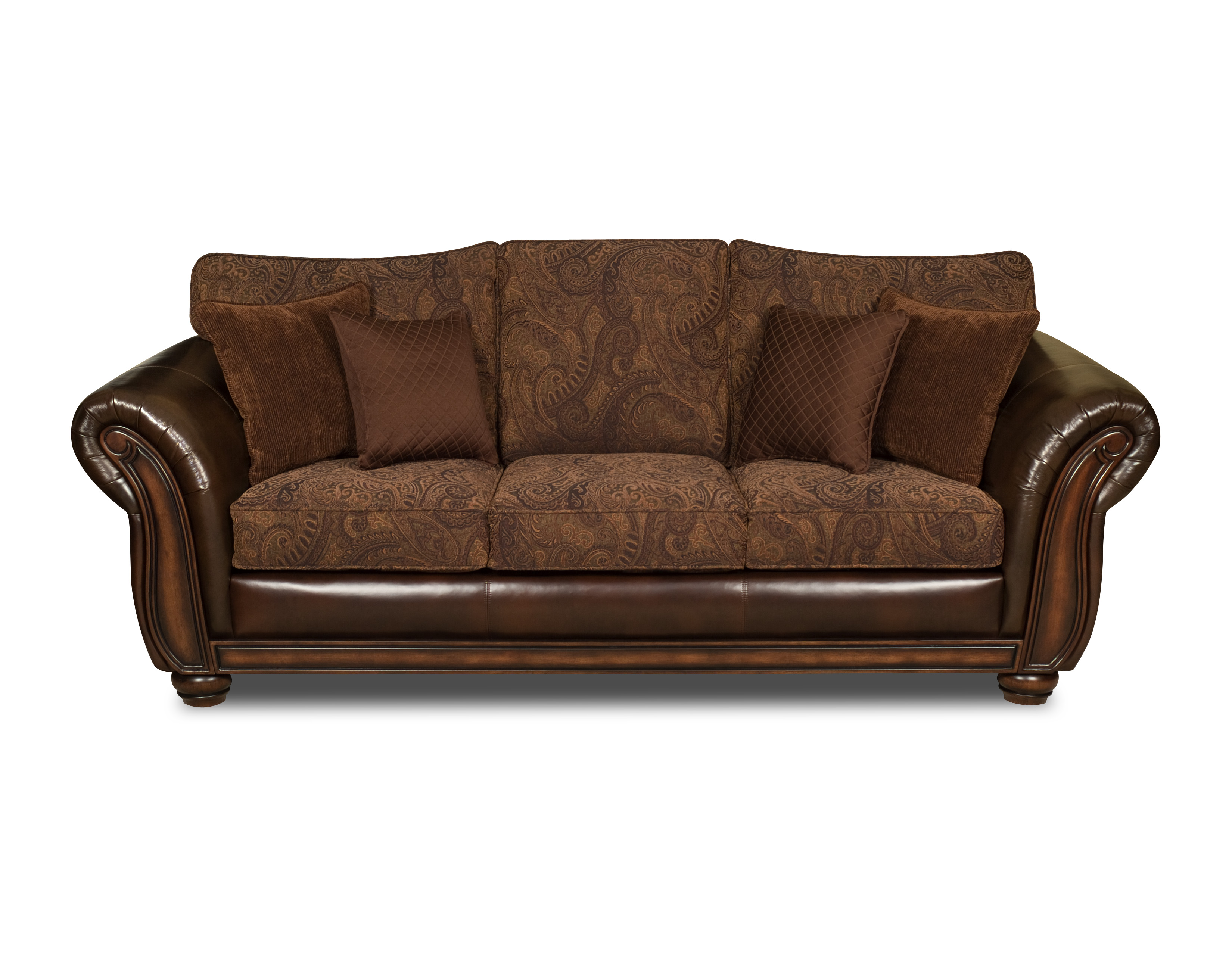 Simmons Brown Leather Zepher Queen Sleeper Sofa Shop Your Way Online Shopping & Earn Points