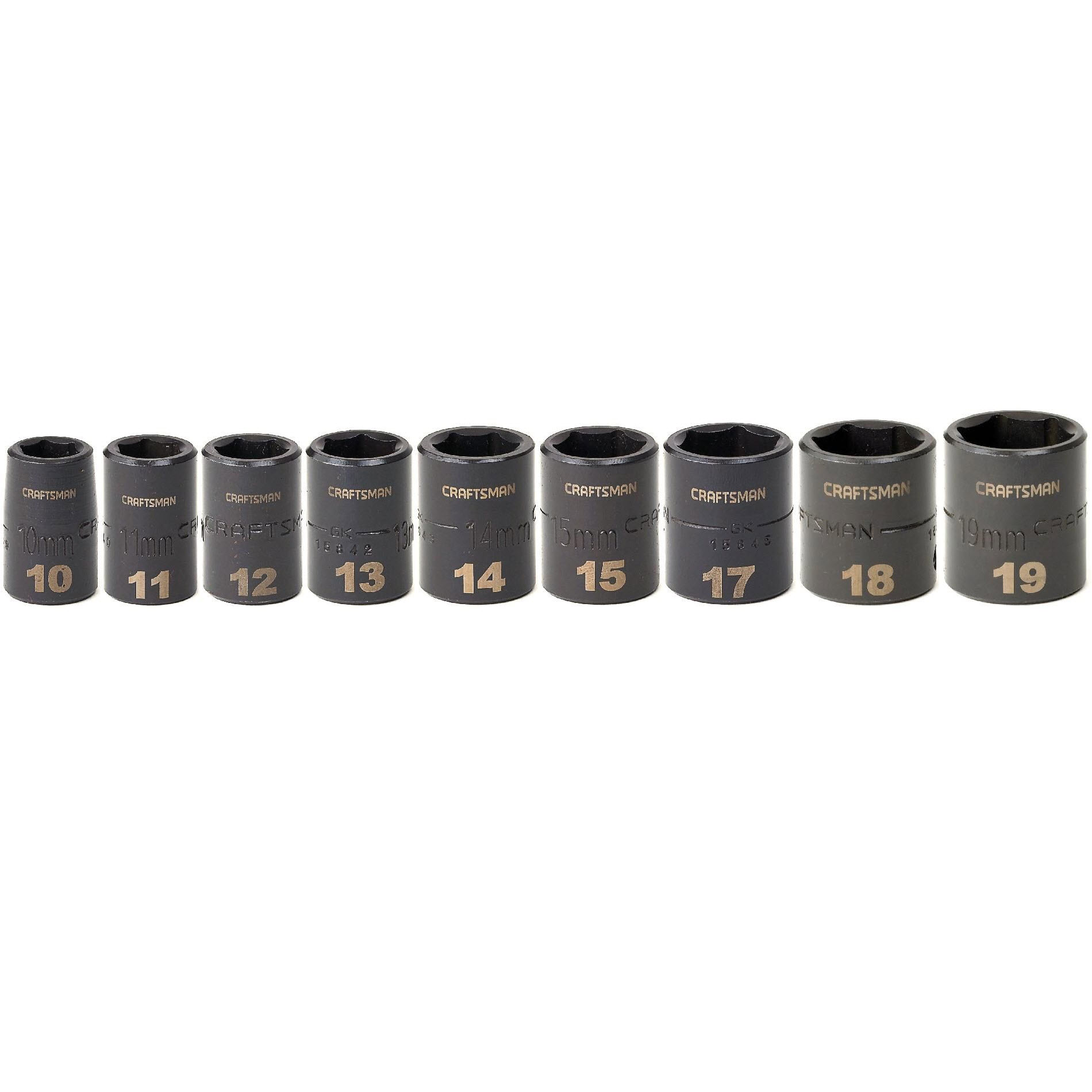 UPC 099575158810 product image for 9 pc. Easy-to-Read Impact Socket Set, 3/8-in drive Metric | upcitemdb.com