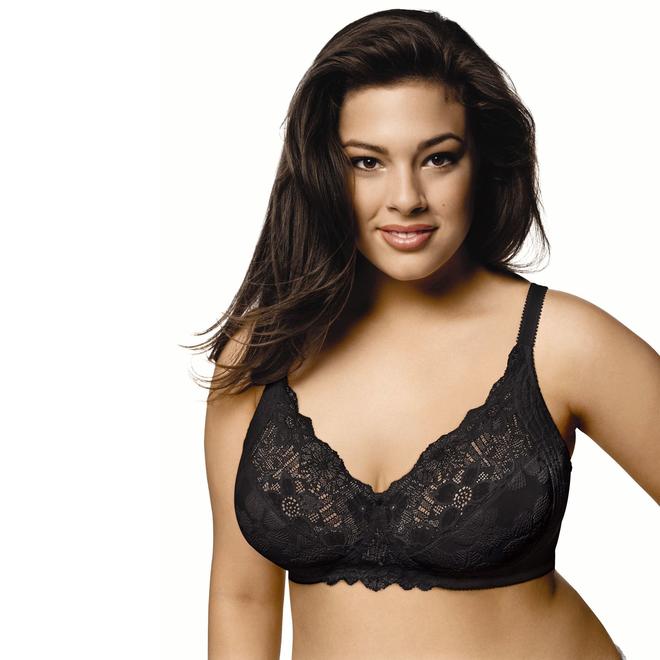 Just My Size Women's Comfort Lace with Hidden Shapers Bra 1111