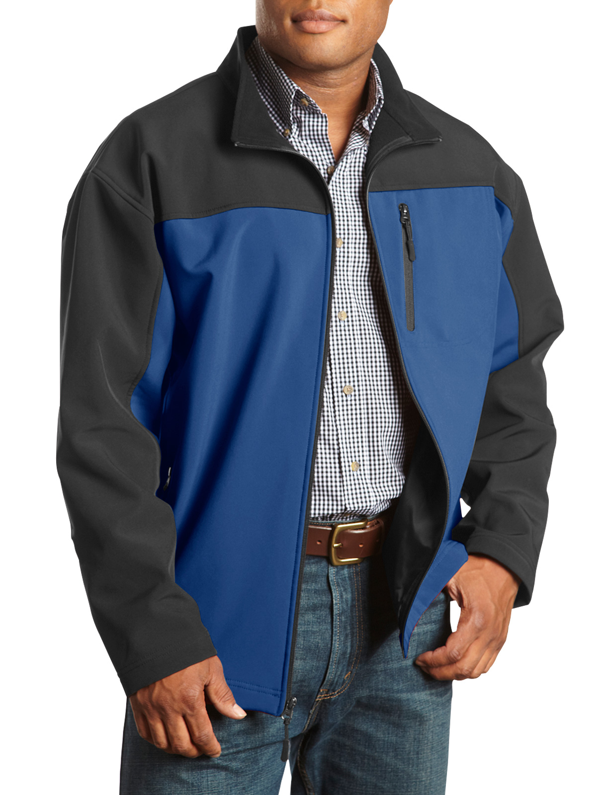 Harbor Bay Men's Big and Tall Colorblock Bonded Fleece Jacket