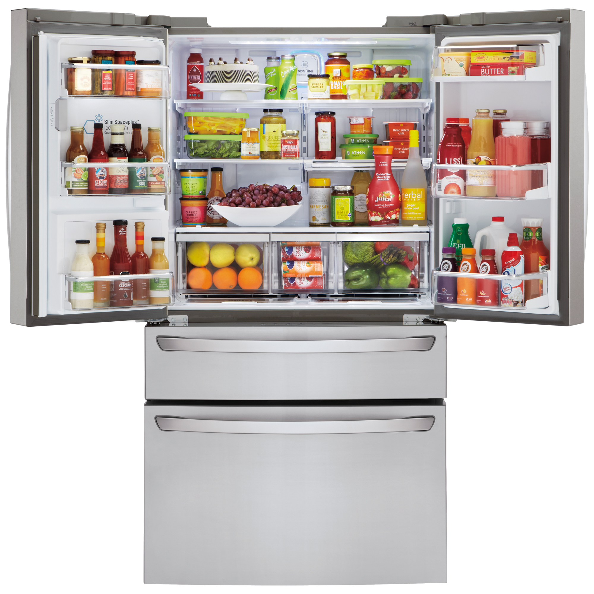 LG LMXC23746S 22.7 cu.ft. Counter-Depth 4-Door Refrigerator w/