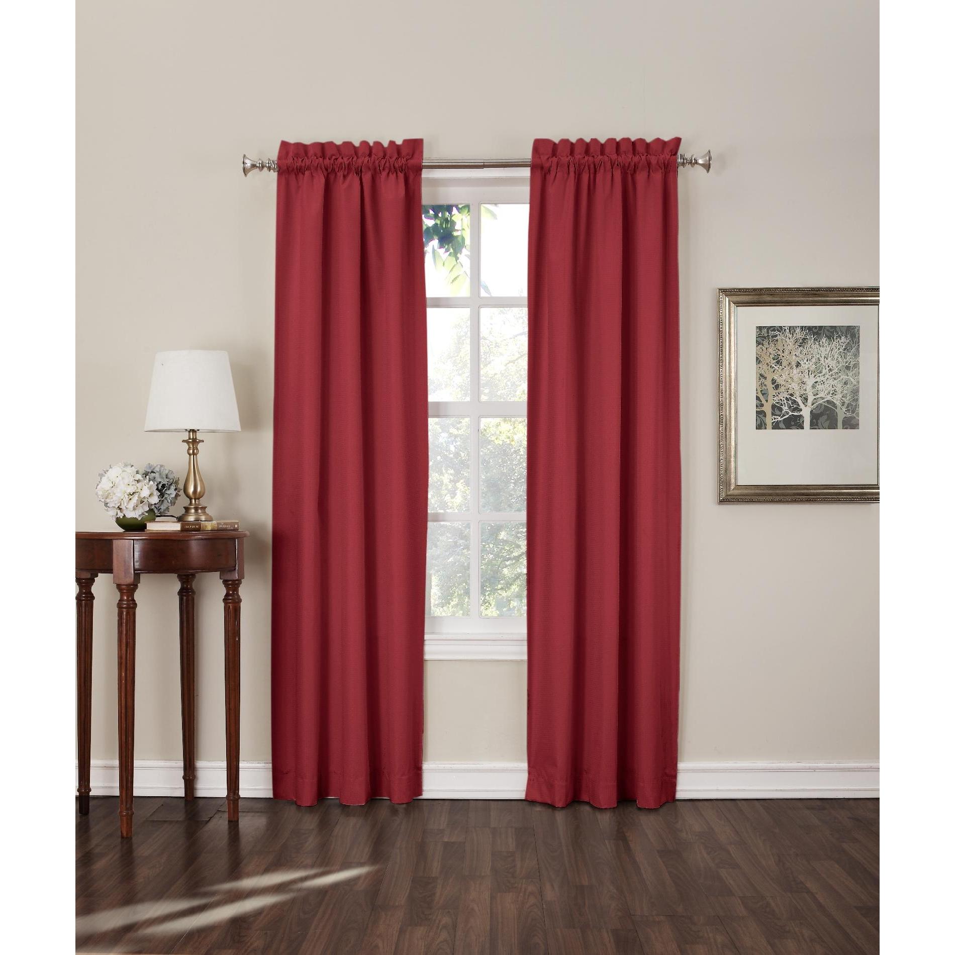 Shawn 2-Pack Blackout Curtain Panels Red