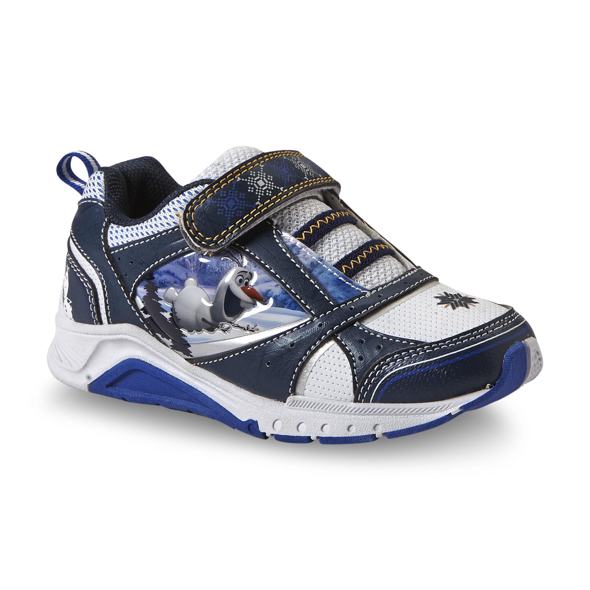 Toddler Boy's Frozen Olaf White/Blue Light-Up Sneaker