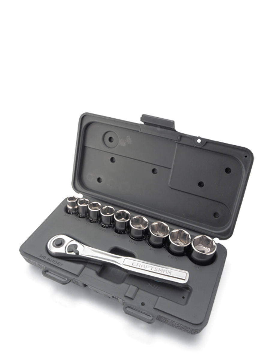 UPC 099575345531 product image for Craftsman 10 pc., 6 pt. 3/8 in. Standard Socket Wrench Set | upcitemdb.com