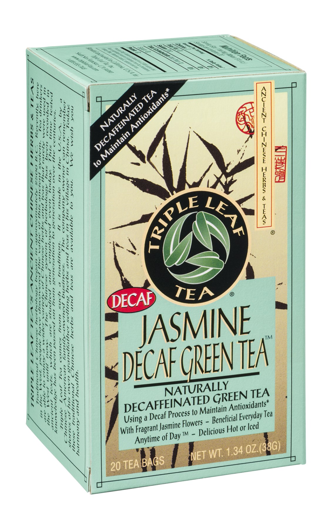 UPC 023991000217 Triple Leaf Tea Jasmine Green Tea Decaffeinated Tea
