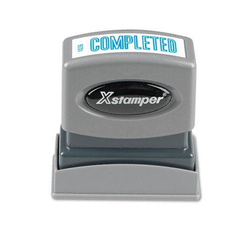 Xstamper "COMPLETED" title stamp, 1 5/8 x 1/2, blue at Kmart.com