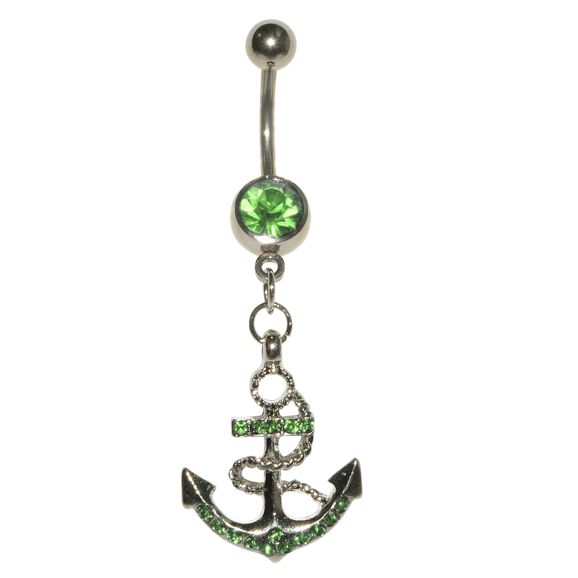Black Anodized Anchor Belly Ring