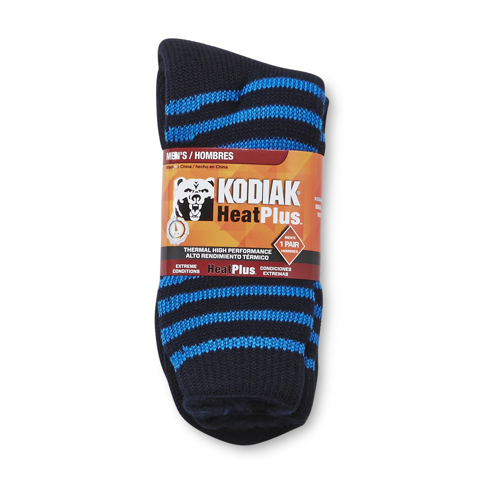 Kodiak Men's Heat Plus Crew Socks Striped