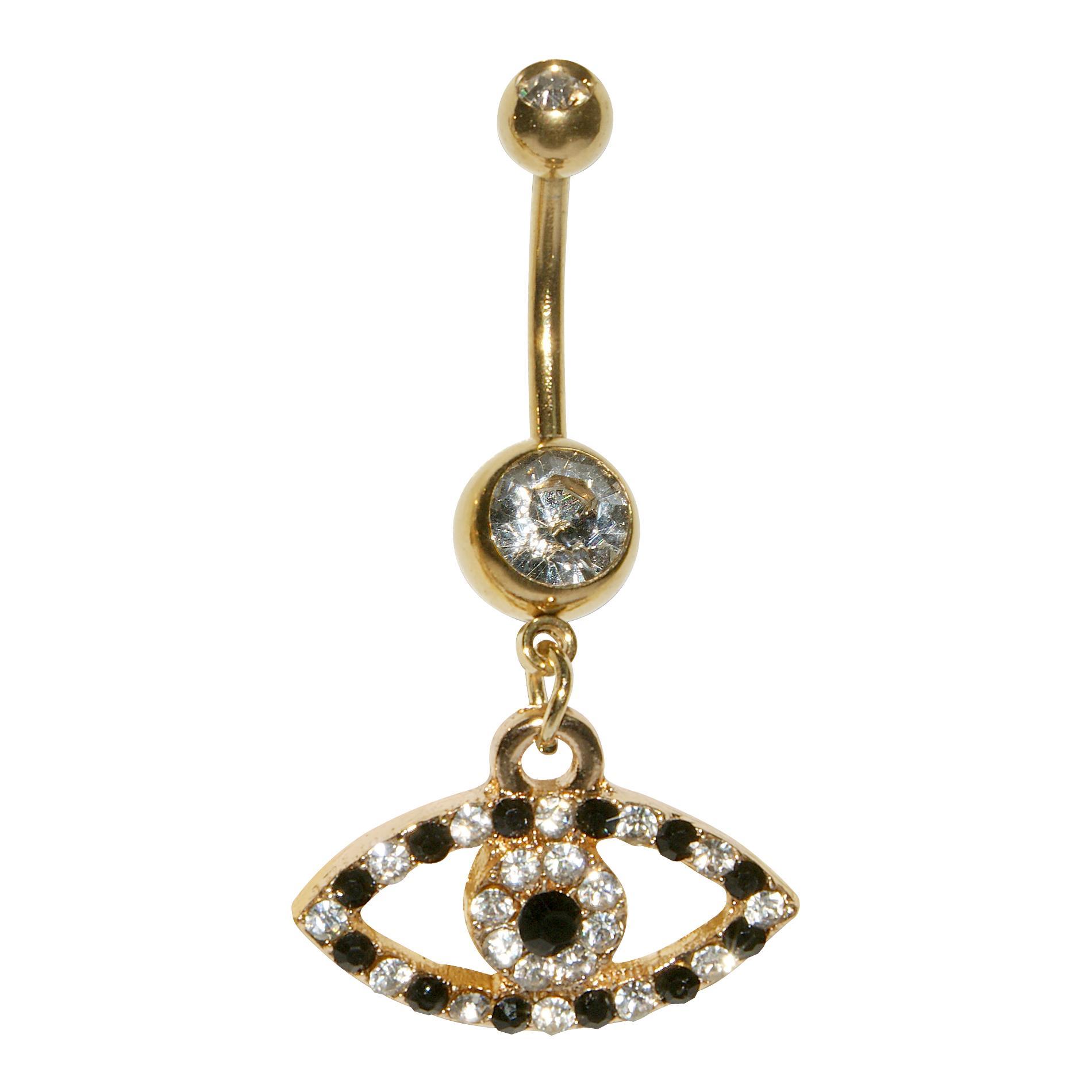 Gold Anodized Evil Eye Belly Ring