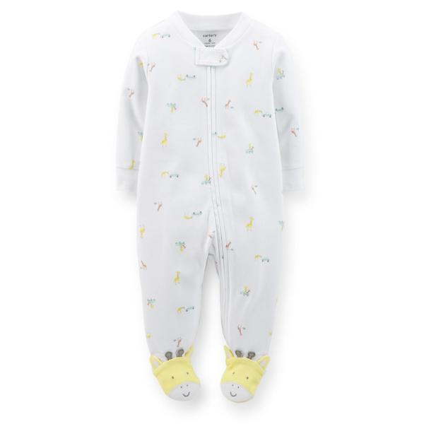 Carter's Newborn Zipper-Front Sleeper Pajamas - Giraffes