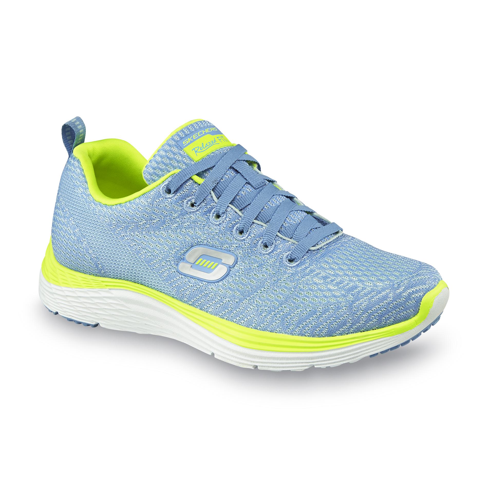 Skechers Women's Valeris GelInfused Light Blue/Yellow Athletic Shoe