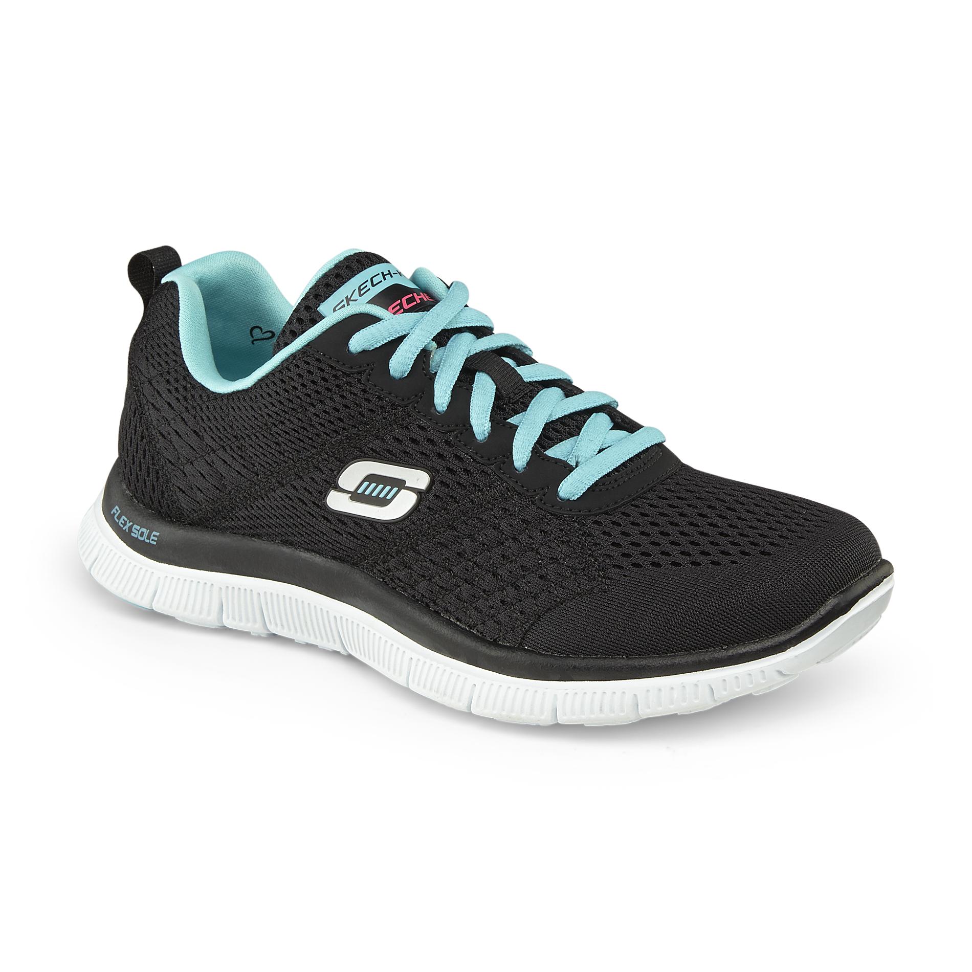 black and blue skechers