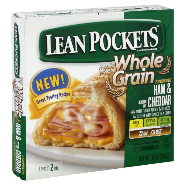 UPC 043695083002 Nestle Lean Pockets Ham and Cheddar Stuffed Sandwich