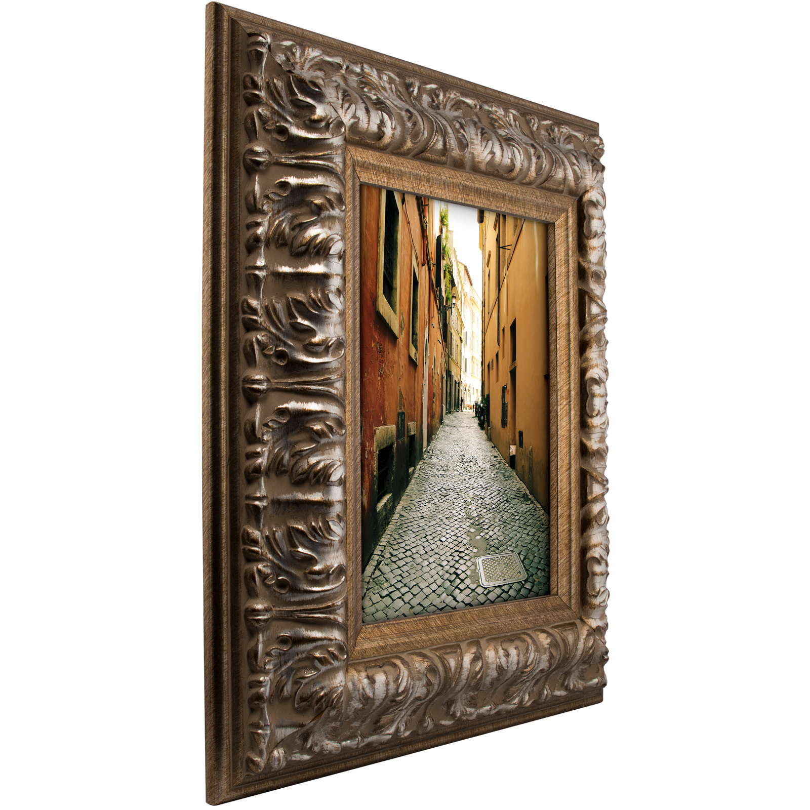 Ornate Antique Silver Solid Wood Picture Frame (8081)