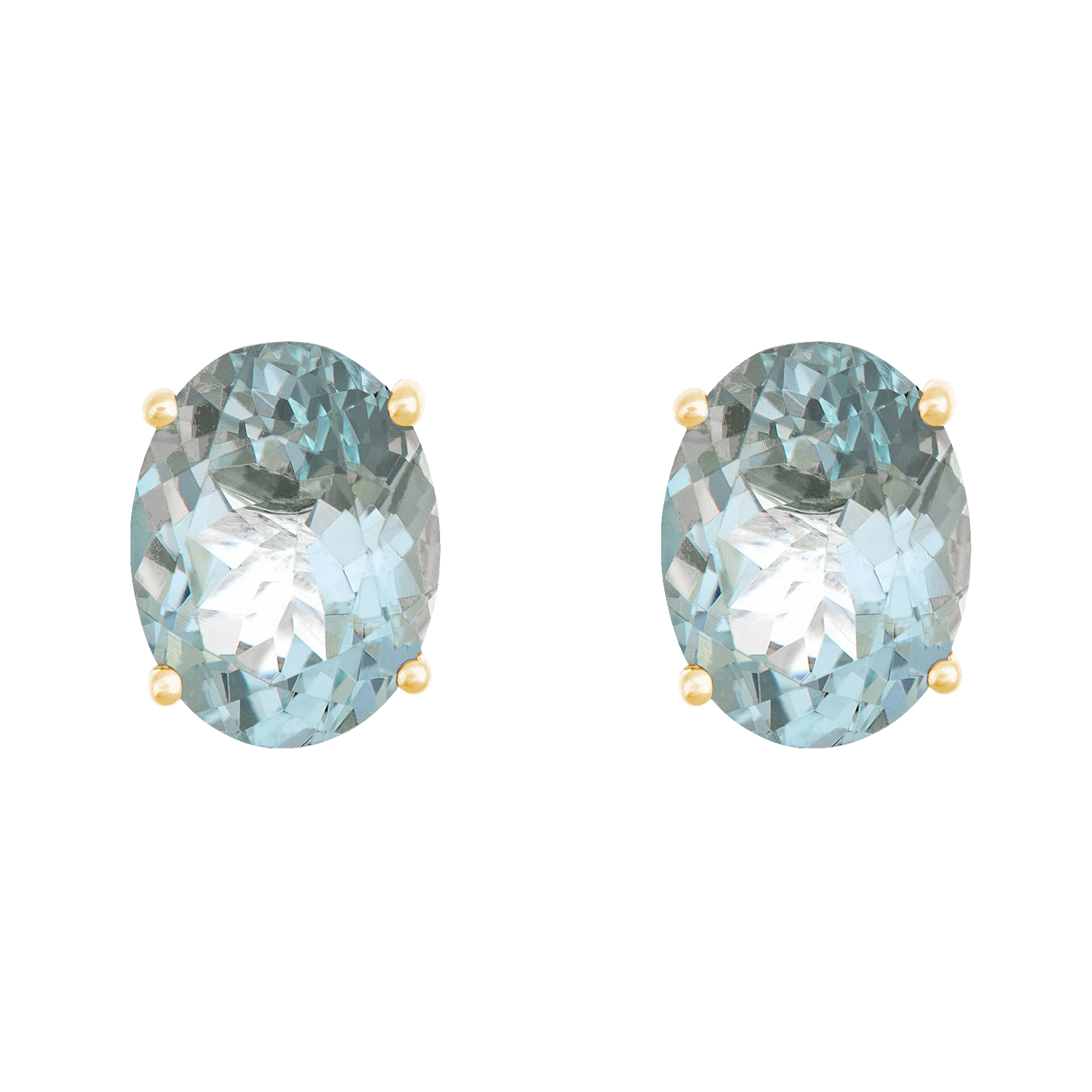 8x6mm oval birthstone stud earrings  14kt yellow gold