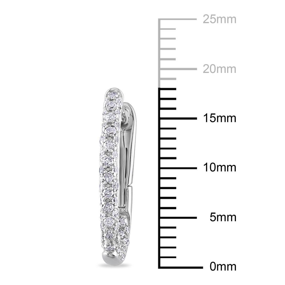 1/2 CT Diamond Ear Pin Earrings Set in 10k White Gold (GH I2;I3)