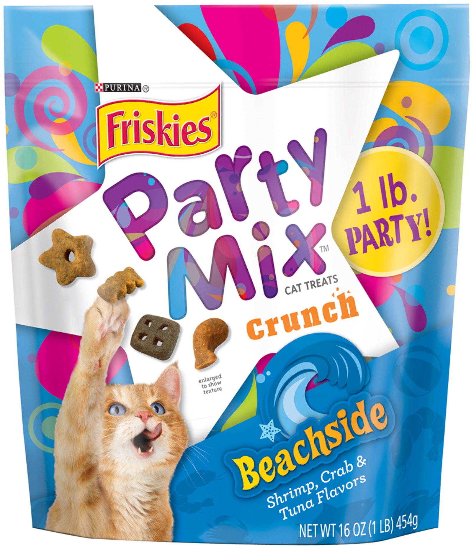 UPC 050000294855 Friskies Party Mix Cat Treats, Beachside Crunch, 16
