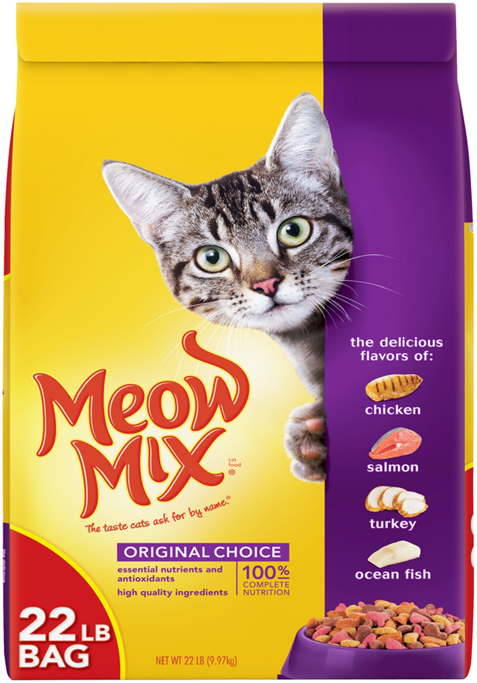 Meow Mix Dry Cat Food, 22 lbs