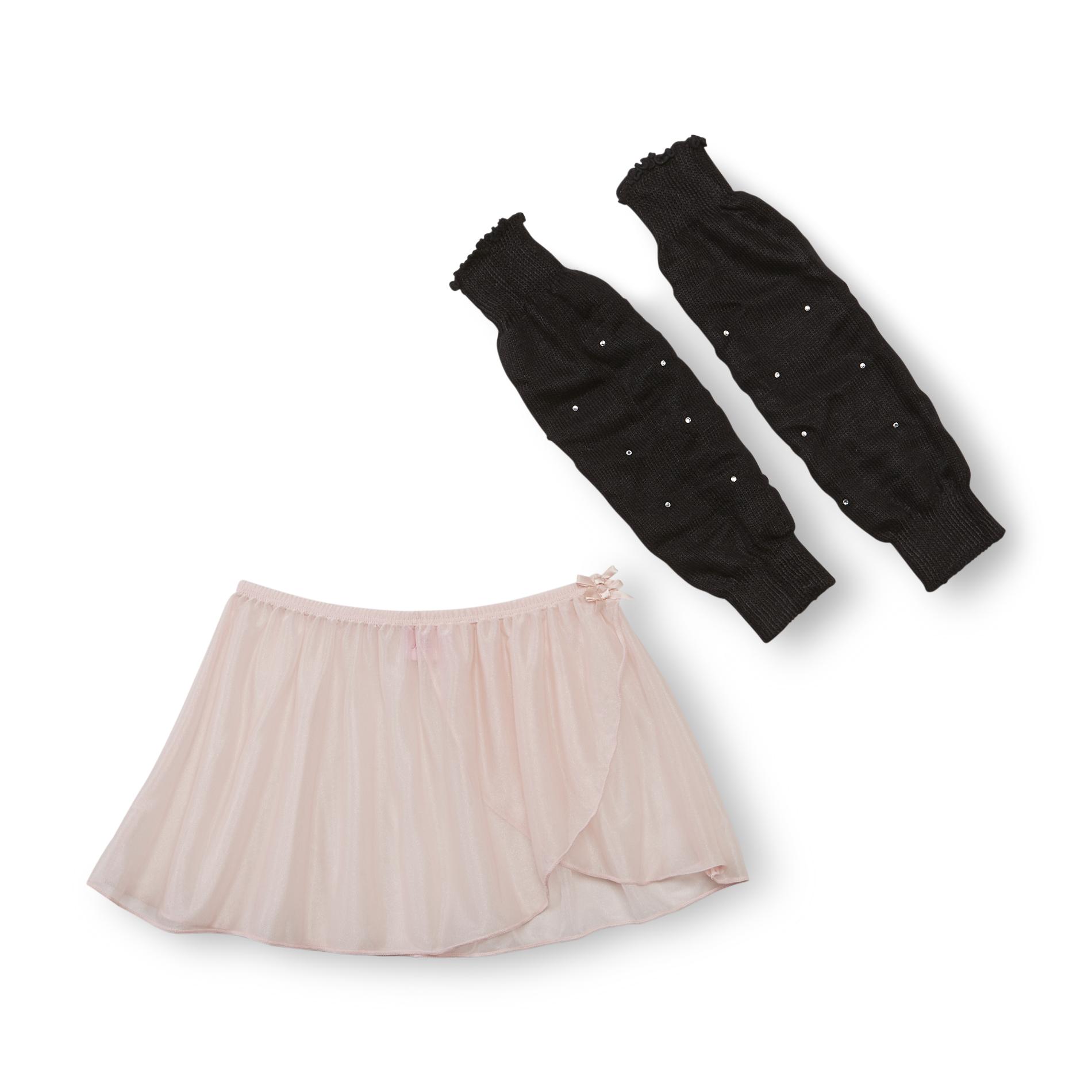 Just Imagine Girl's Sheer Dance Skirt & Leg Warmers