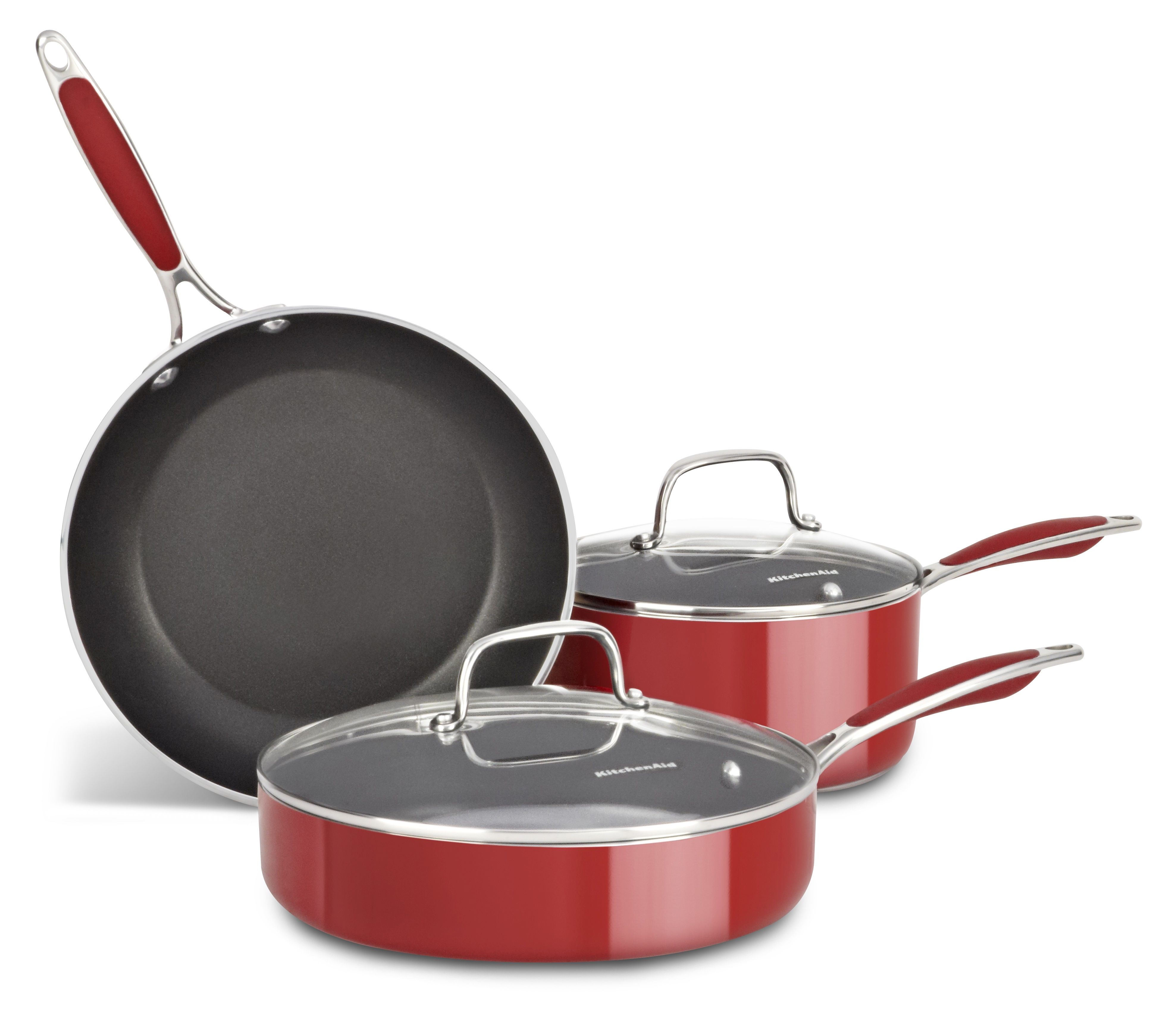 Aluminum 5-Piece Cookware Set - Empire Red