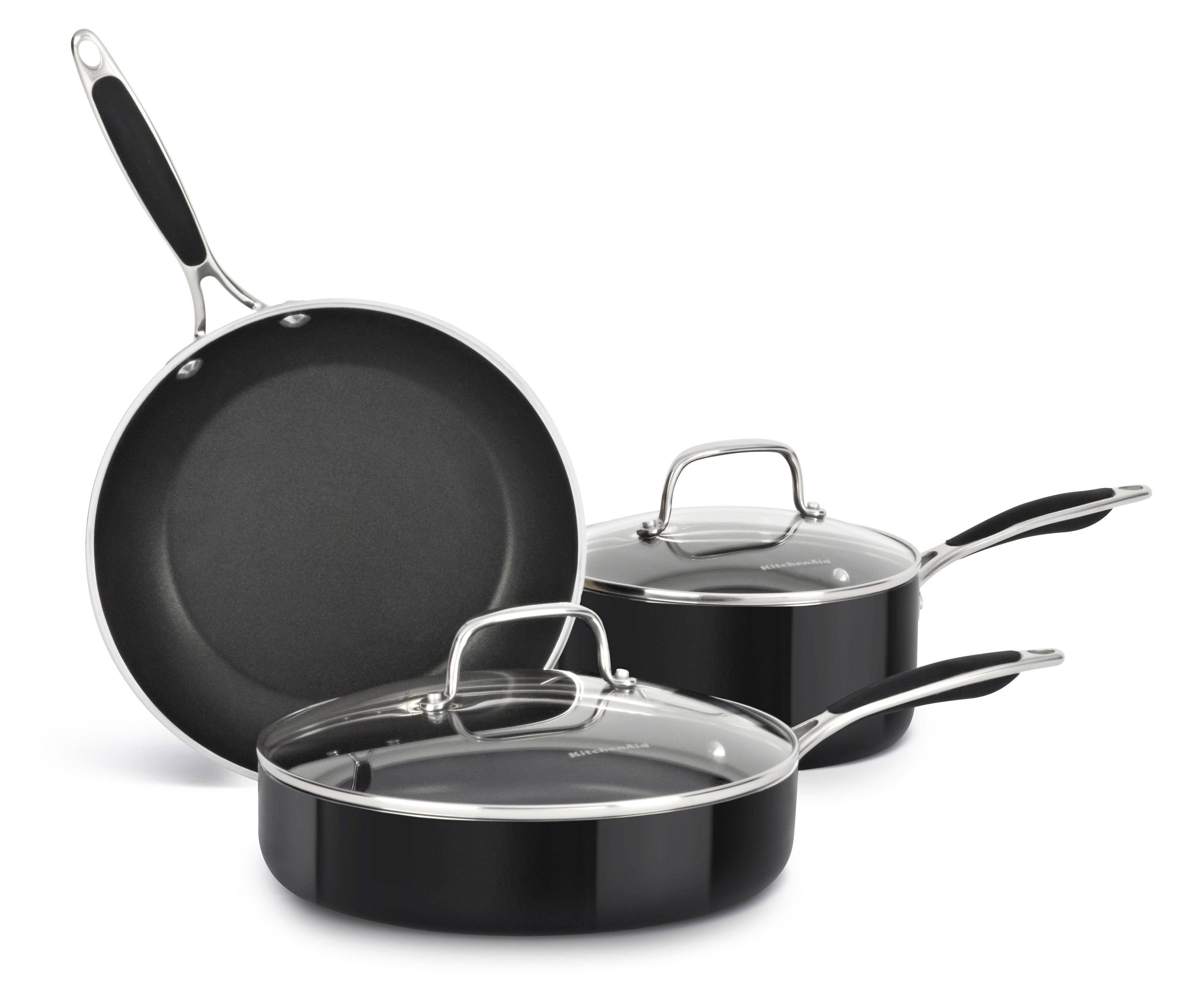 Aluminum 5-Piece Cookware Set - Onyx Black