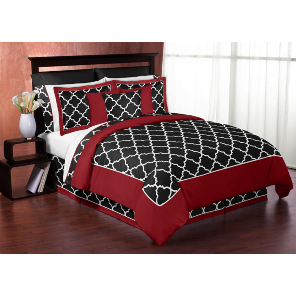 Sweet Jojo Designs Red and Black Trellis Collection