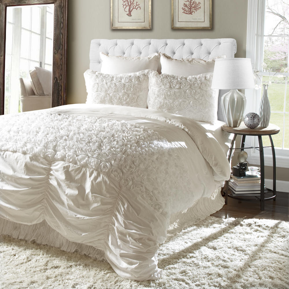 Rosemonde 5Pc Ivory Comforter Set