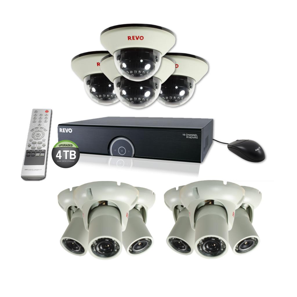 16 Ch. 4TB 960H DVR Surveillance System with 10 1200TVL 100 ft. Night Vision Cameras