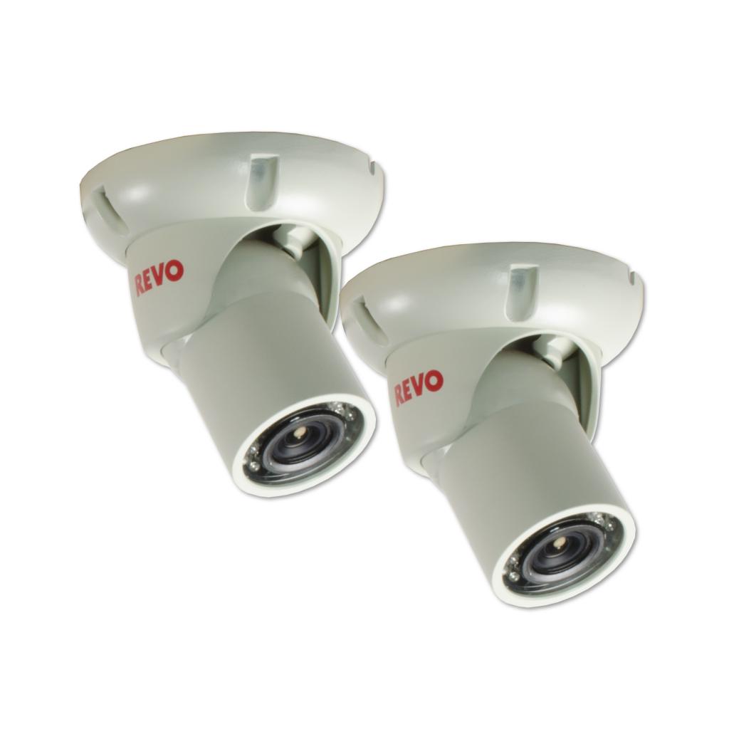 1200 TVL Indoor/Outdoor Mini Turret Surveillance Camera with 100 ft. Night Vision (2-Pack)