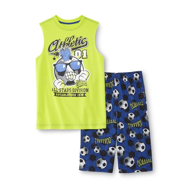 Joe Boxer Boy's Warm Weather Pajamas Soccer All Stars